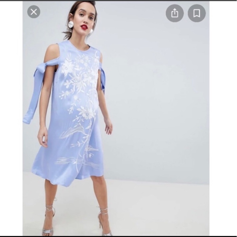 ASOS Maternity Wedding Guest Midi Dress NWT